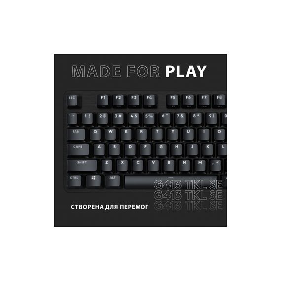 Клавіатура Logitech G413 TKL SE Mechanical Tactile Switch USB UA Black (920-010446) | Зображення 6