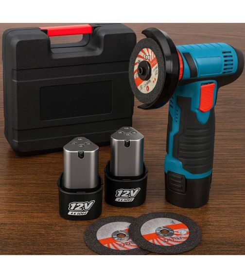 Акумуляторна кутова шліфувальна машина Tool Set 12V з 2 АКБ та кейсом / ART-5094 | Зображення 2