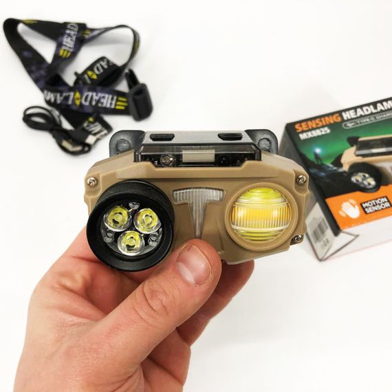 Потужний ліхтар для риболовлі CH-8825-3P35+COB(white+yellow)+RGB, Налобний ліхтар на голову BI-39 | Зображення 5