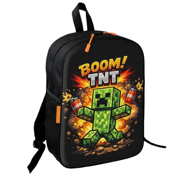 Рюкзак шкільний дитячий з принтом Minecraft Кріпер 36х27 см підлітковий для хлопчика, дівчинки (4723)