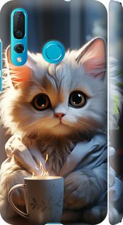 Чохол на Huawei Nova 4 Білий кіт "5646m-1632-2448"