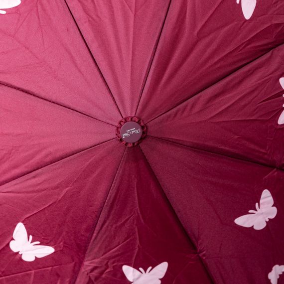 Парасолька напівавтомат з принтом міцна з поліестеру діаметр 97 см Червона HP-23-2R | Зображення 9