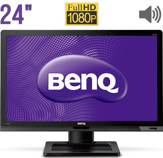 Монітор BenQ BL2400 / 24" (1920x1080) VA / VGA, DVI, DisplayPort / Вбудовані колонки 2x 1W / VESA 100x100 б/в