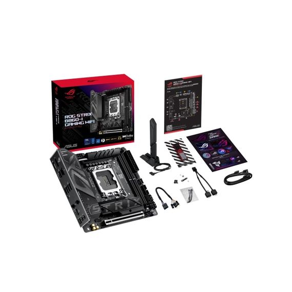 Материнcька плата ASUS ROG STRIX B860-I GAMING WIFI s1851 B860 2xDDR5 M.2 DP HDMI USB Type-C Wi-Fi BT mITX 90MB1JB0-M0EAY0 | Зображення 1