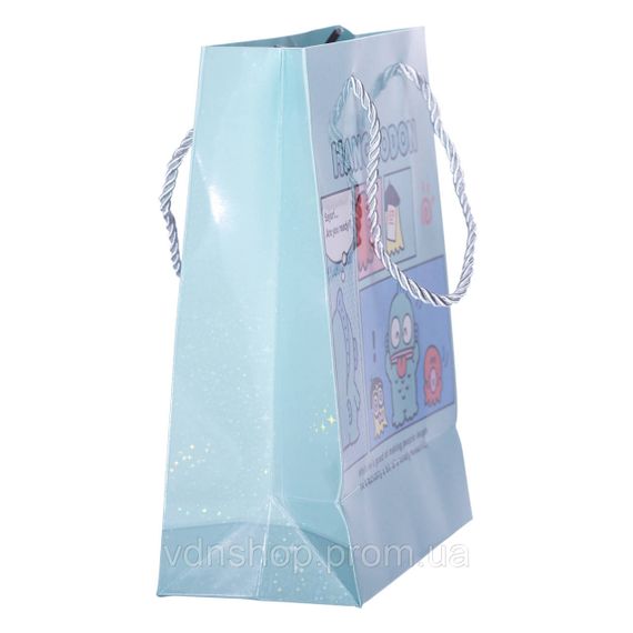 Набір подарункових пакетів з паперу 12 (шт.) Hangidon картонні гарні пакети для подарунків 19×9.5×24.5 (см) Блакитний | Зображення 1