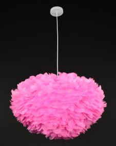 Люстра підвісна з пір'ям на 3 лампочки 27296 Білий 40-120х60х60 см.