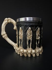 Кружка Некромант 400 мл — готичний 3D келих із нержавіючої сталі та епоксидної смоли