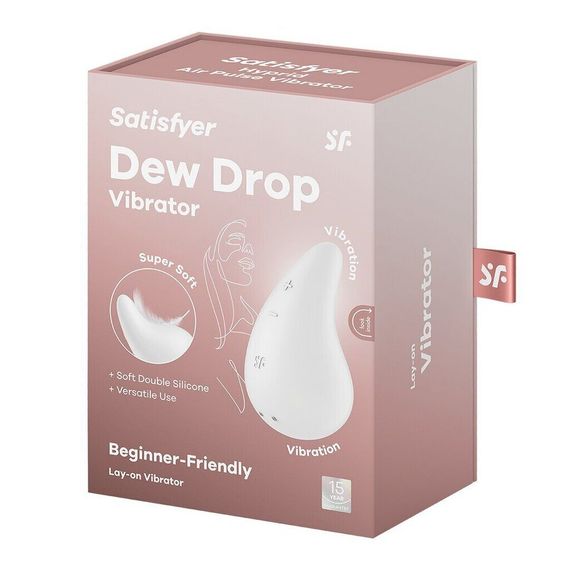 Вібратор для зовнішньої стимуляції Satisfyer Dew Drop White, 2 мотори, 12 режимів, м’який корпус | Зображення 5