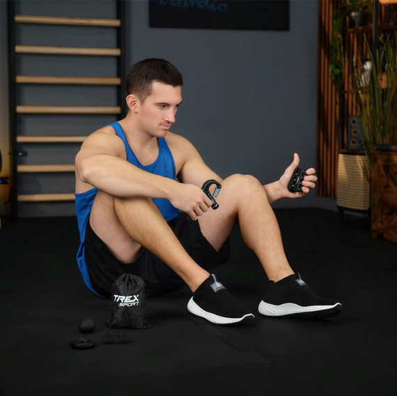 Набір регульованих еспандерів 5-60кг Trex Sport TX-005HSA чорний | Зображення 2