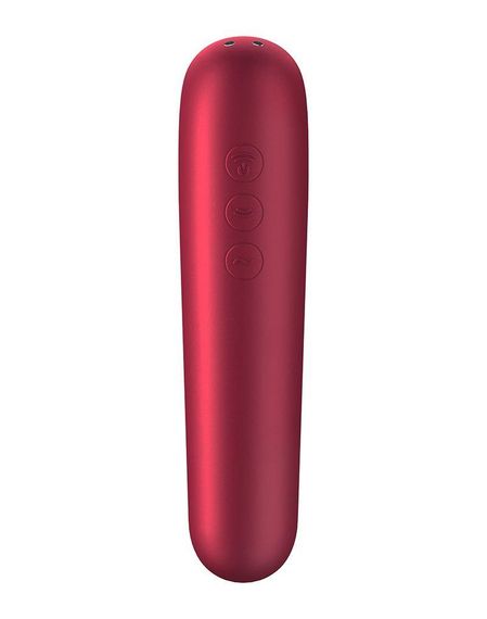 Смарт-вібратор та вакуумний стимулятор 2в1 Satisfyer Dual Love, Червоний | Зображення 1