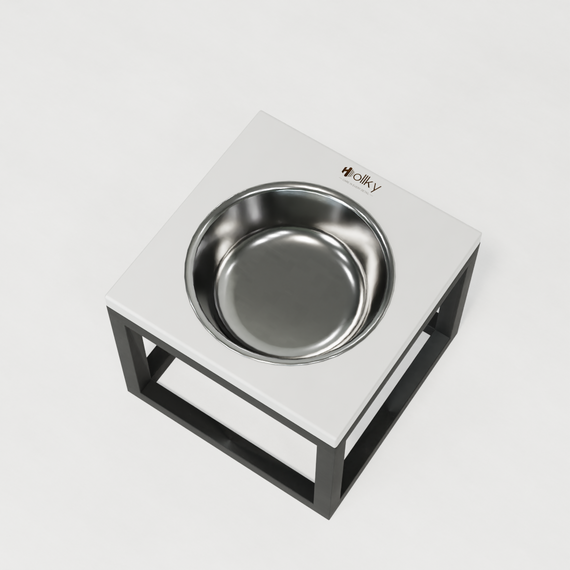 Миска на подставке для больших собак Hollky Base Solo XL (1 × 1,8 л) Solo XL-262620-GRWH | Зображення 6