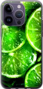 Чохол на iPhone 14 Pro Max Зелені часточки лимона "852u-2667-2448"