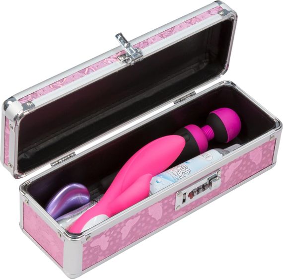 Кейс для зберігання секс-іграшок BMS Factory - The Toy Chest Lokable Vibrator Case Pink з кодовим за | Зображення 4