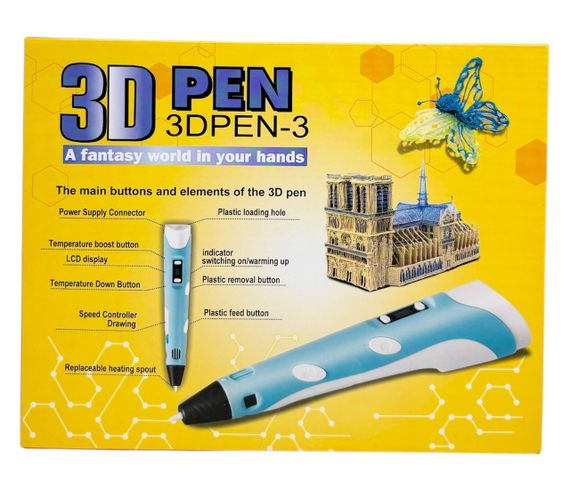 3D ручка USB для дітей рожева із трафаретами дисплеєм світ фантазій у твоїх руках 3Д-малювання пластиком | Зображення 8