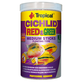 Корм Tropical Cichlid Red Green Medium Sticks для всіх цихлід палички 1 л/ 360 г