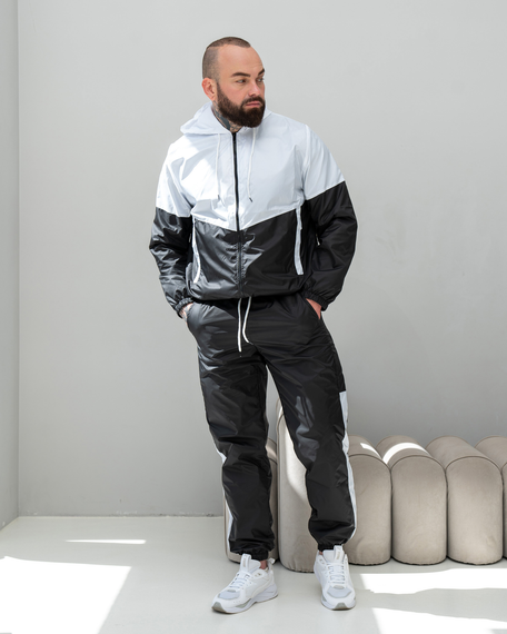 Костюм плащевка ультра черно-белый S XL | Зображення 1