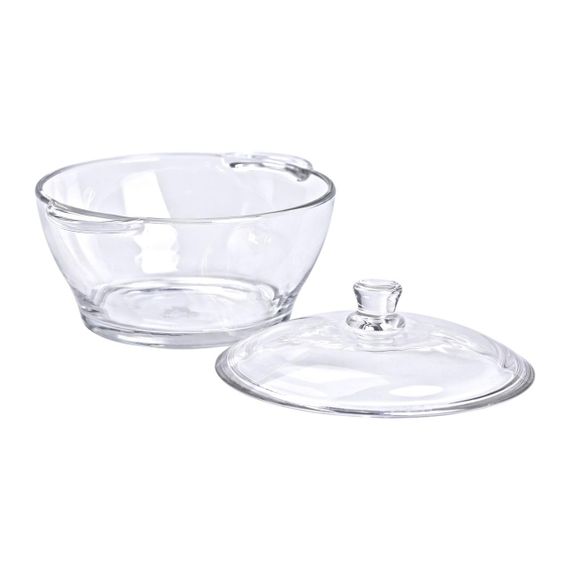 Супниця з кришкою Ø 15.5 см каструля бульйонниця скляна 1 л HP-YH-15 | Зображення 2