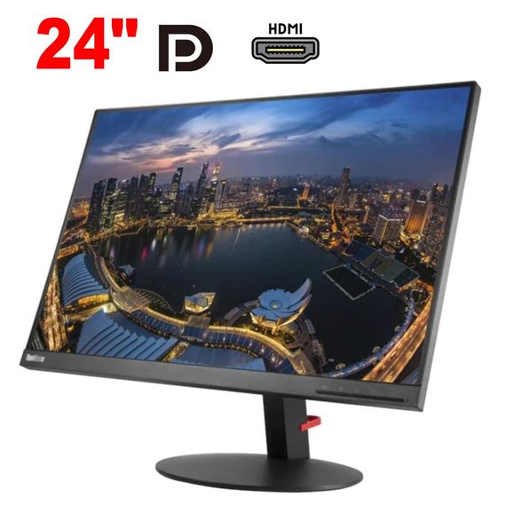 Монитор Lenovo ThinkVision T24D-10 / 24" (1920x1200) IPS / 1x HDMI, 1x DP, 1x VGA, 1x USB 3.0, 2x USB 2.0, 1x USB Type-B б/у