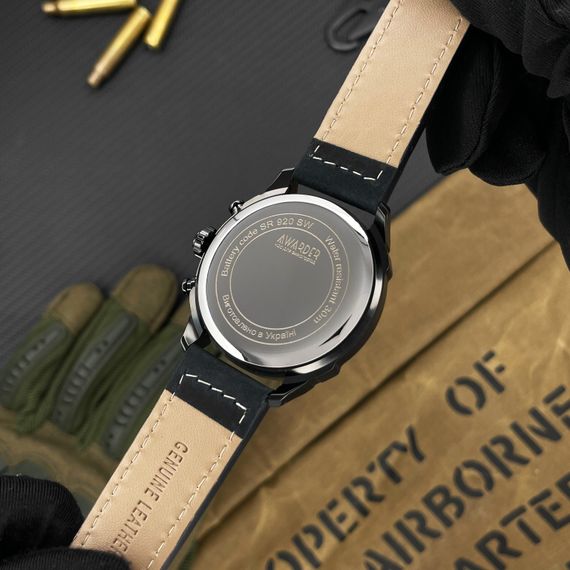 Чоловічий годинник Awarder 016 Тризуб срібло All Black | Зображення 3