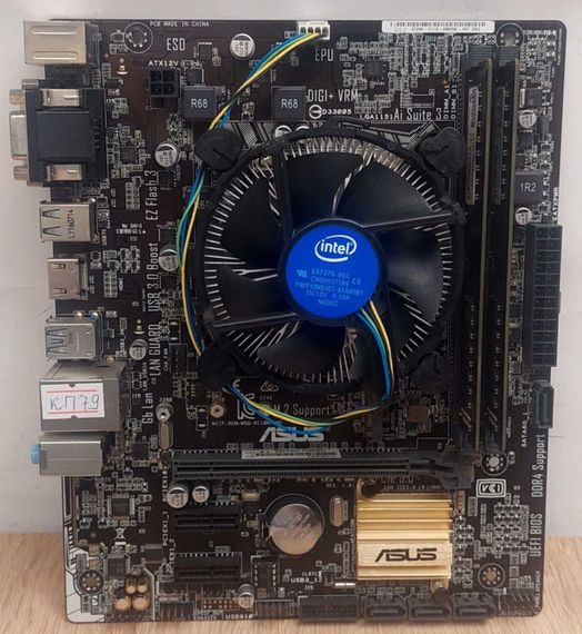 Комплект: материнська плата Asus H110M-A/M.2 / Intel Core i7-6700 (4 (8) ядра по 3.4 - 4.0 GHz) / 16 GB DDR4 / Intel HD Graphics 530 / Socket LGA1151 / Кулер б/в | Зображення 5