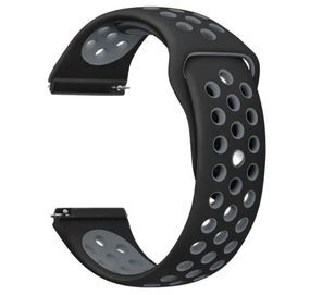 Спортивний ремінець Primolux Perfor Sport з перфорацією для годинника Samsung Galaxy Watch 3 45mm - Black&Grey