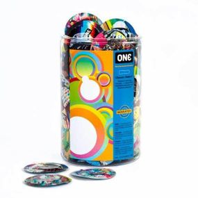 Набір презервативів ONE Classic Select Artist Collection, 100 шт, зі змазкою, паковання-тубус Sex Aura