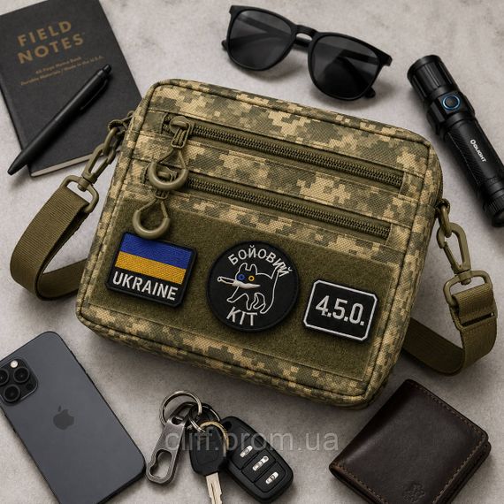 Чоловіча тактична сумка EDC Cordura 600D, сумка з кордури для патчів піксель | Зображення 5