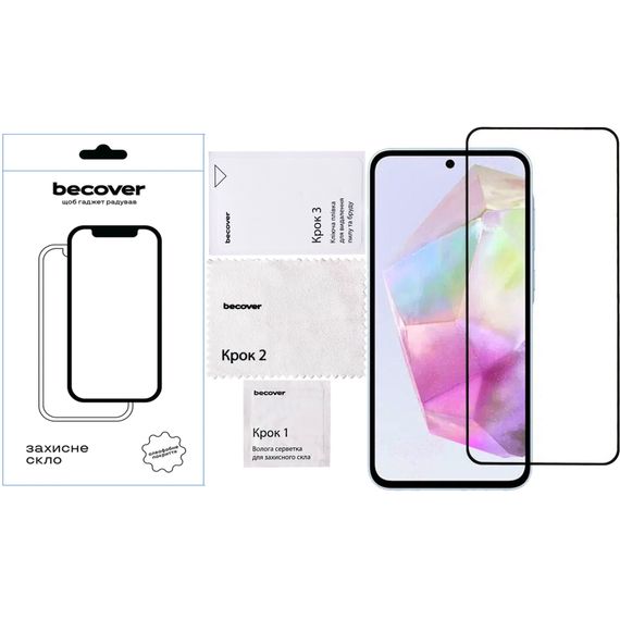 Скло захисне BeCover Samsung Galaxy A36 SM-A366 Black (712886) | Зображення 3