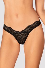 Стринги Obsessive Bellastia Черные XS/S