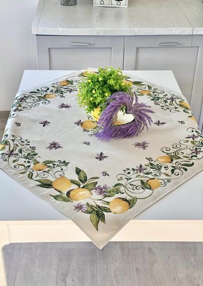 Скатертина гобеленова GINA Limaso, 93x93, Квадратна, Повсякденний, Без люрексу, 60% поліестер, 24% бавовна, 16% акрил, Гобелен | Зображення 3