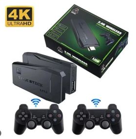 Ігрова приставка M8 64 gb Mini Game Stick 4K HDMI + 2 бездротові джойстики, консоль для телевізора "
