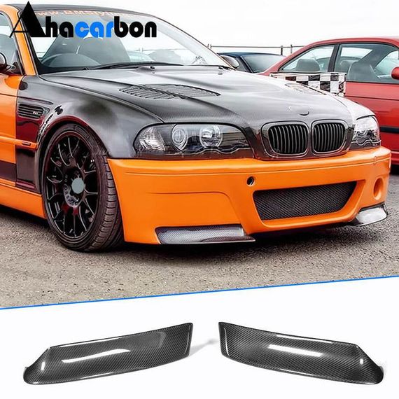 Накладки на передній бампер Flap (для M3, Карбон) для BMW 3 серія E-46 1998-2006 рр | Зображення 1