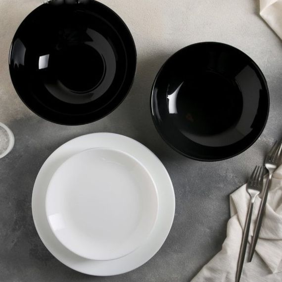 Столовий сервіз Luminarc Diwali Black&White P4360, 19 предметів, на 6 персон | Зображення 6
