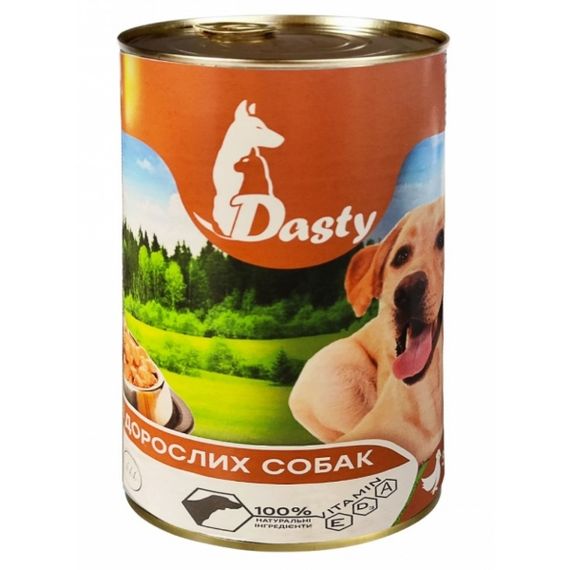 Dasty консерва для собак 1,240кг  курятина