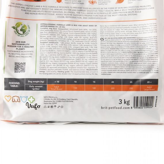 Корм сухий Brit Care Dog Hypoallergenic Adult Medium Breed для собак середніх порід гіпоалергенний з ягням 3 кг | Зображення 6