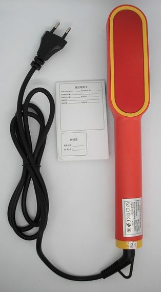 Гребінець випрямляч плойка для завивки волосся, стайлер турмалінове покриття Hair Straightener HQT-909В | Зображення 1