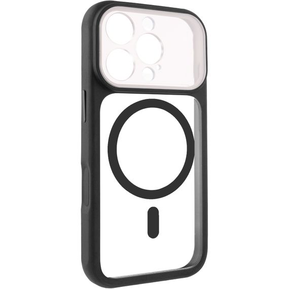 Чохол TPU+PC GETMAN Moon Clear with Magnetic Fit для Apple iPhone 16 Pro (6.3") Black