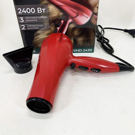 Фен Vilgrand VHD-2430 Колір: червоний | Зображення 7