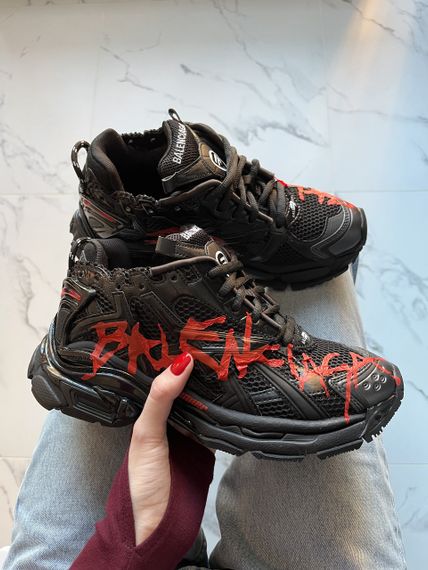 Кросівки Ba1lenc1iagaRunner Graffiti Black Red 12003 | Зображення 5