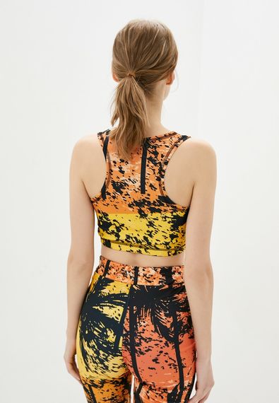 Спортивный топ 4Profi без рукавов c принтом "Тропик", оранжевый размер S дайвинг 16084 | Зображення 3