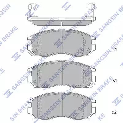 Колодки передні гальмівні Galant, Hi-Q (SP1134) (MB699266) | Зображення 2