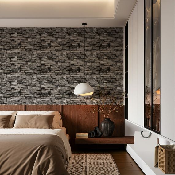 Самоклеюча 3D панель під камінь сірий піщаник 700x770x3мм (59-3) SW-00001481 | Зображення 4