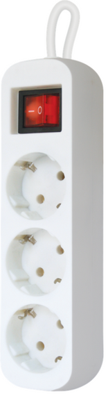 Мережевий подовжувач Defender S330 3.0 m 3 роз switch white (99234)