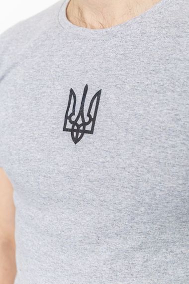 Чоловіча футболка з тризубом, колір світло-сірий, 226R022 | Зображення 4