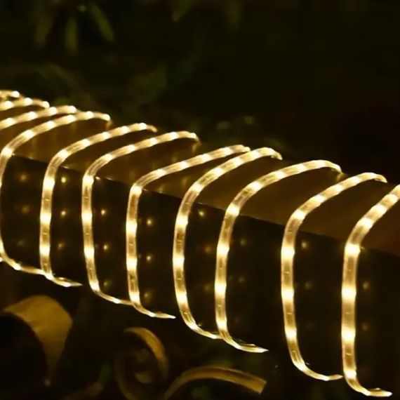 LED гирлянда с солнечной батареей 10 м (теплый белый свет) | Зображення 2