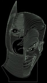 Акриловый светильник-ночник Бэтмен Джокер белый tty-n000742