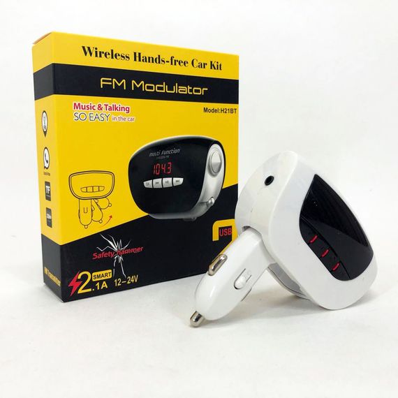 Автомобильный Трансмиттер FM модулятор MOD, Usb трансмиттер, Fm модулятор с аккумулятором. H21 BT | Зображення 8