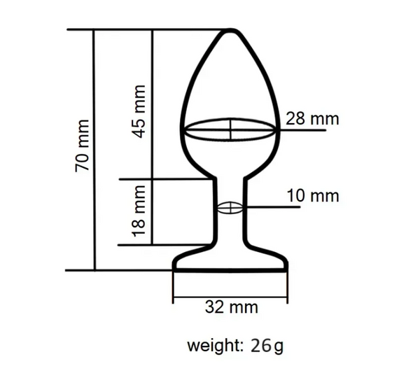 Силиконовая анальная пробка EGZO - Silicone Purple Round Plug Marine, size S Sex Aura | Зображення 2