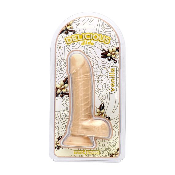 Фаллоимитатор с ароматом ванили - Toyz4lovers Delicious Dildo Vanilla, 18 см Sex Aura | Зображення 1