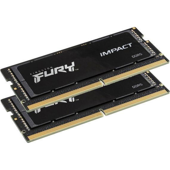 Модуль пам'яті для ноутбука SoDIMM DDR5 32GB (2x16GB) 5600 MHz Impact Black Kingston Fury (ex.HyperX) (KF556S40IBK2-32) | Зображення 2